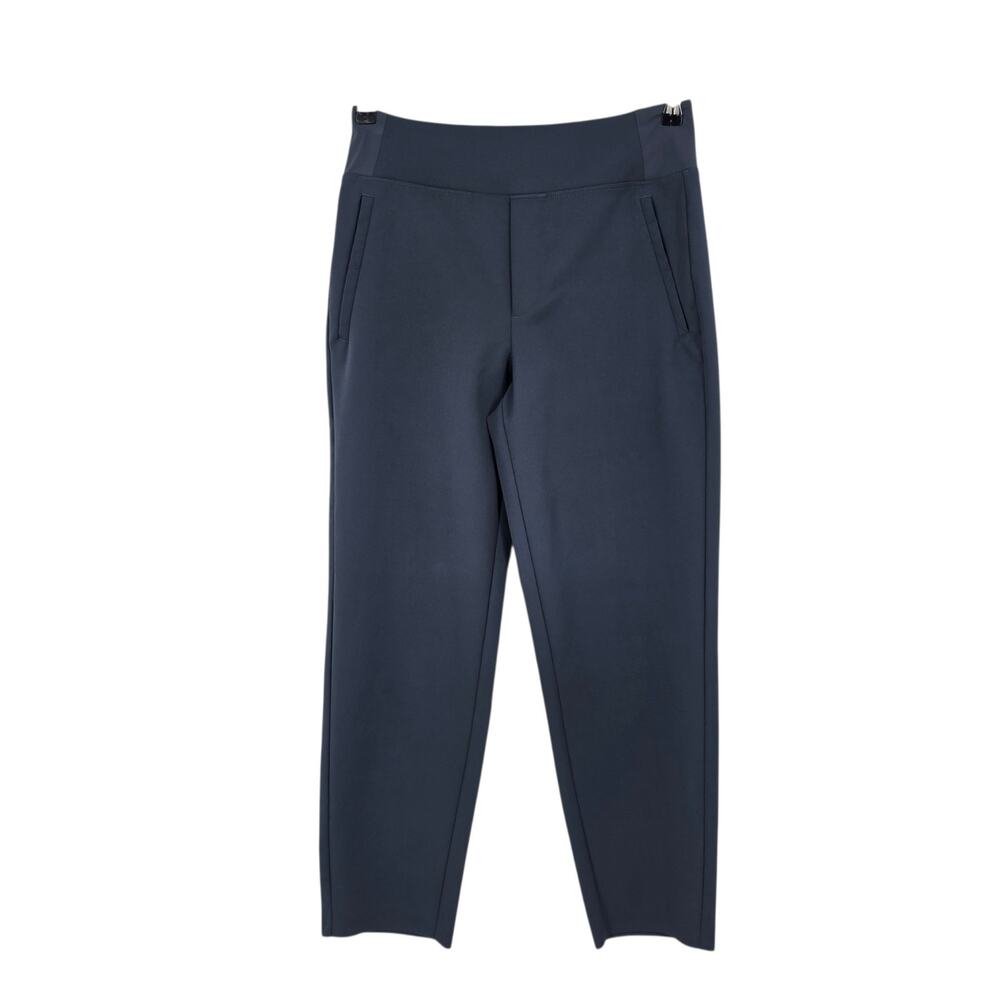 Athleta Navy Endless High Rise Crop Ankle Stretch Pull On Pant W/ Pockets Size 6